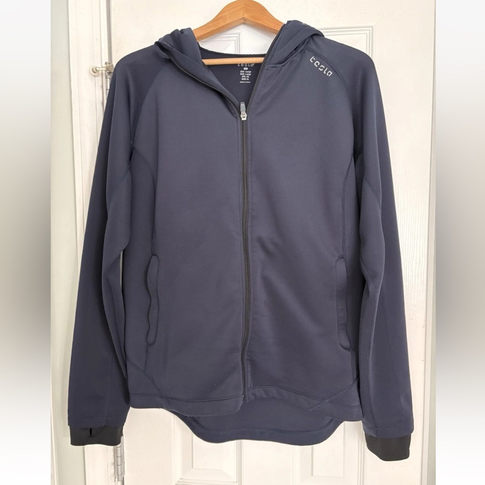 Tesla Navy Full-Zip Jacket Hoodie L